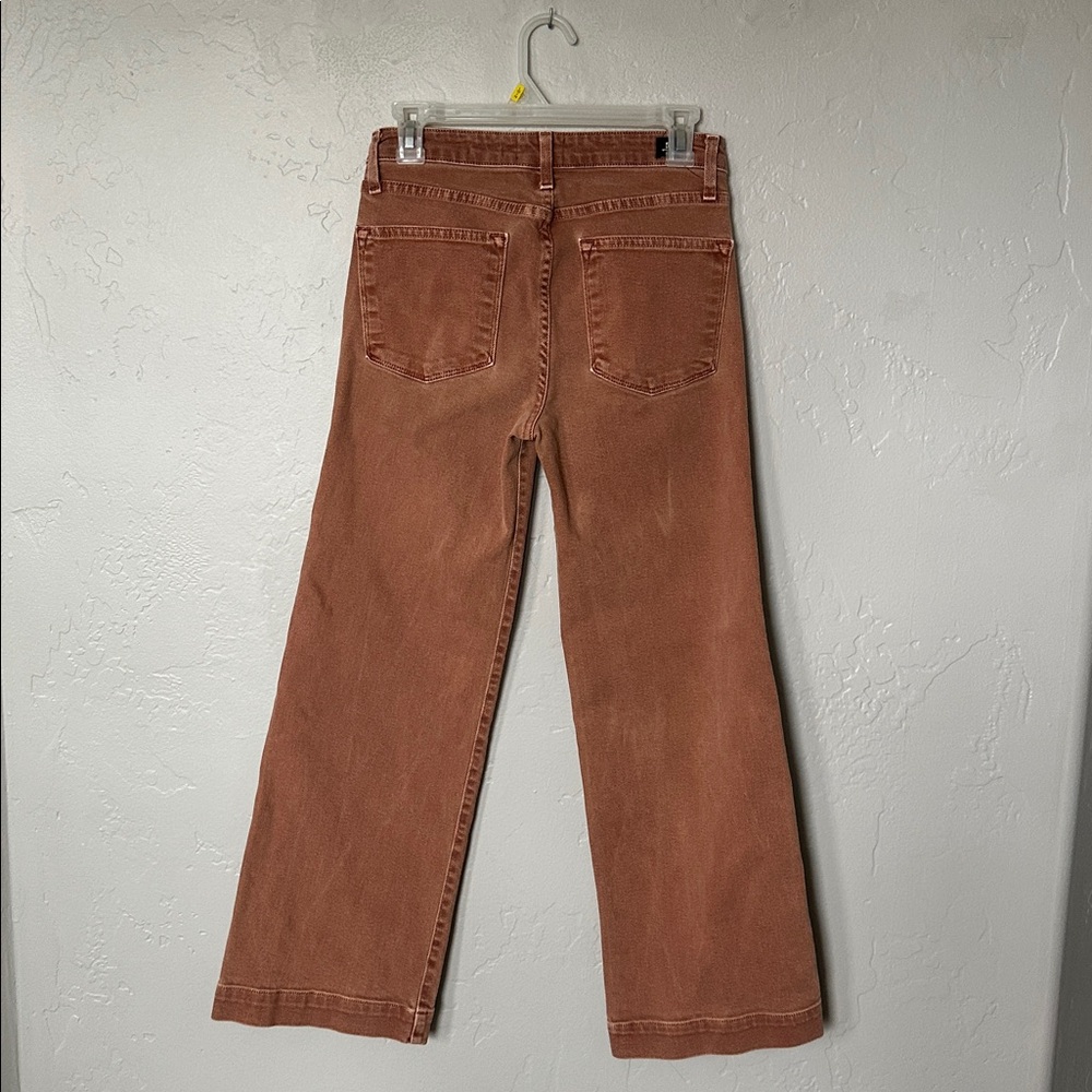 Letter to Juliet Genoa Vintage Wash Clay Flare Cropped Jeans - Picture 9 of 14